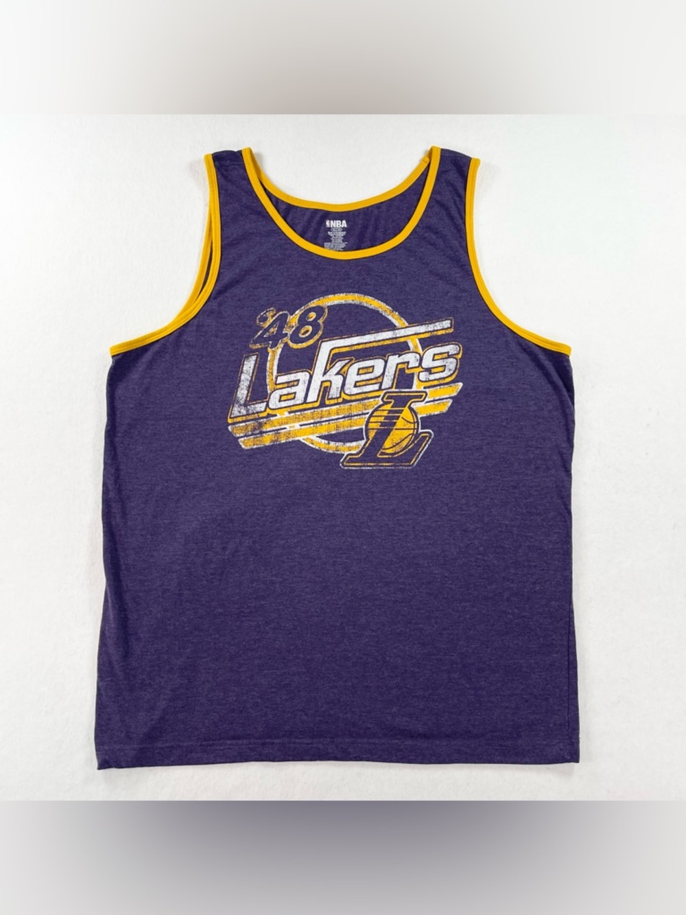 Los Angeles Lakers Vest Mens XL Purple Gold NBA Basketball Retro Fan Merch